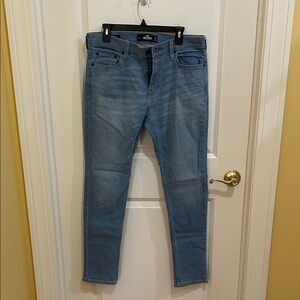 Hollister Men's Denim Slim Jeans - Light Blue